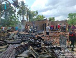 Diduga Korsleting Listrik, Dua Rumah di Konawe Ludes Terbakar