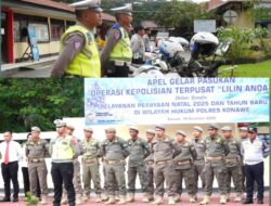 Polres Konawe Kerahkan 64 Personel Gabungan Amankan Natal 2025 dan Tahun Baru 2026