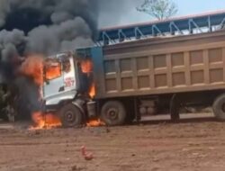 Truk Pengangkut Batu Bara PT VDNi Terbakar di Konawe, Diduga Akibat Radiator Panas