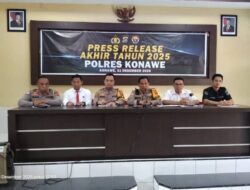 Press Release Akhir Tahun 2025, Polres Konawe Soroti Kejahatan Menonjol dan Tingginya Angka Lakalantas