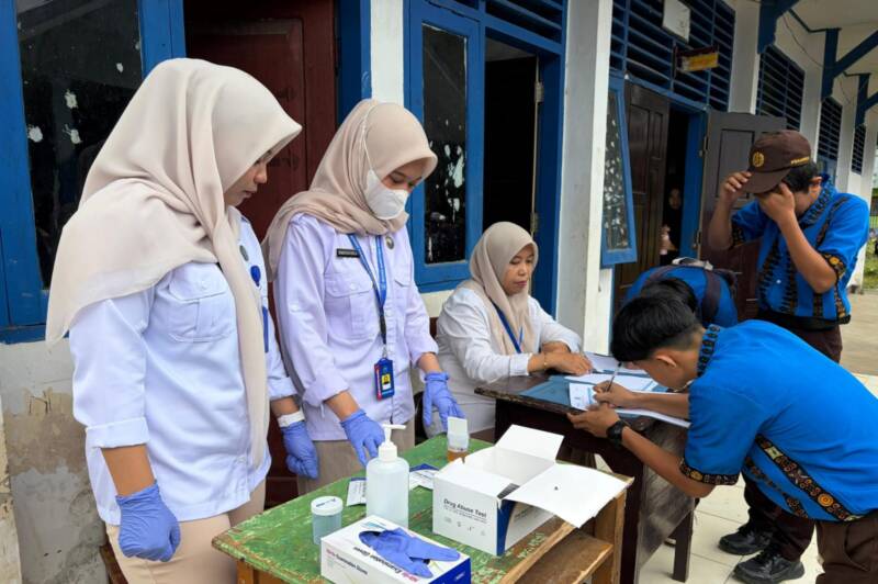 BNN Konawe Gelar Tes Urine Mendadak di SMAN 1 Unaaha, 22 Siswa Dinyatakan Negatif Narkoba