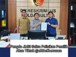JMSI Sultra Adukan Akun TikTok @eRBe#bersuara ke Polda, Diduga Cemarkan Nama Baik Media Anggota