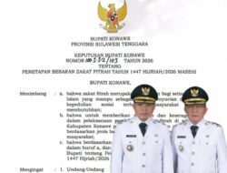 Bupati Konawe Tetapkan Zakat Fitrah 1447 H, Rp34 Ribu untuk Beras Medium dan Rp37 Ribu Premium