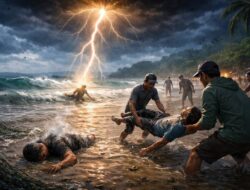 Disambar Petir Saat Pasang Pukat, Dua Warga Konawe Utara Tewas di Pantai Tapularamo