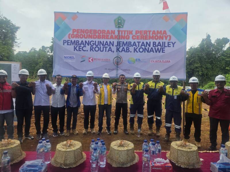 PT ANN Resmi Bangun Jembatan Bailey, Perkuat Konektivitas Konawe–Morowali