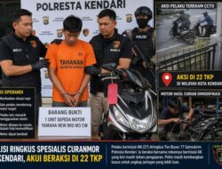 Polisi Ringkus Spesialis Curanmor di Kendari, Akui Beraksi di 22 TKP