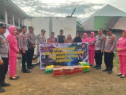 Polres Konawe dan Bhayangkari Salurkan Bantuan untuk Korban Kebakaran di Arombu