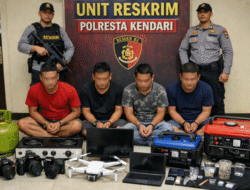 Komplotan Spesialis Pembobol Rumah Kosong di Kendari Diringkus, Polisi Amankan Barang Bukti Bernilai Puluhan Juta