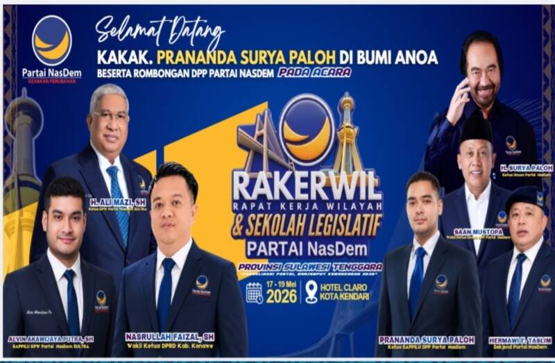 NasDem Sultra Gelar Rakerwil dan Sekolah Legislatif, Targetkan Kemenangan di Pemilu 2029