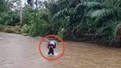 Demi Sekolah, Pelajar di Perbatasan Koltim-Kolaka Rela Terobos Banjir dan Pertaruhkan Nyawa