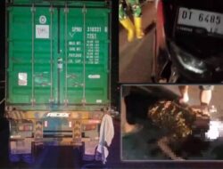 Polisi Yang Menabrak Mobil Peti Kemas di Tongauna Meninggal Dunia
