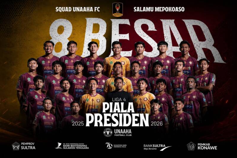 Unaaha FC Siap Tempur di Babak Delapan Besar, Laskar Anoa Hadapi Tiga Tim Kuat Demi Tiket Semifinal