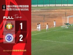 Unaaha FC Gagal Kunci Tiket 8 Besar Liga 4 Piala Presiden 2026, Takluk 1-2 dari Wahana FC