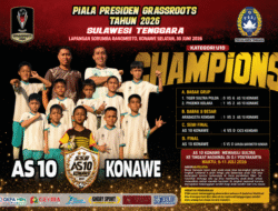 AS 10 Konawe Juara Piala Presiden U-10, Wakili Sultra ke Putaran Nasional di Yogyakarta