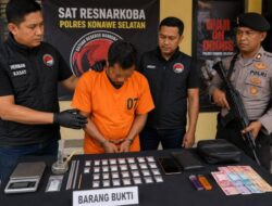 Diduga Edarkan Sabu di Tinanggea, Pria di Konsel Ditangkap Polisi dengan 25 Saset Sabu dan Uang Tunai Rp900 Ribu