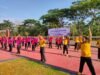 Olahraga Bersama Warnai Peringatan Hari Lalu Lintas Bhayangkara ke-71 di Polres Konawe
