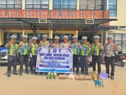 Satlantas Polres Konut Gelar Baksos dan Bansos Peringati HUT Lantas ke-71